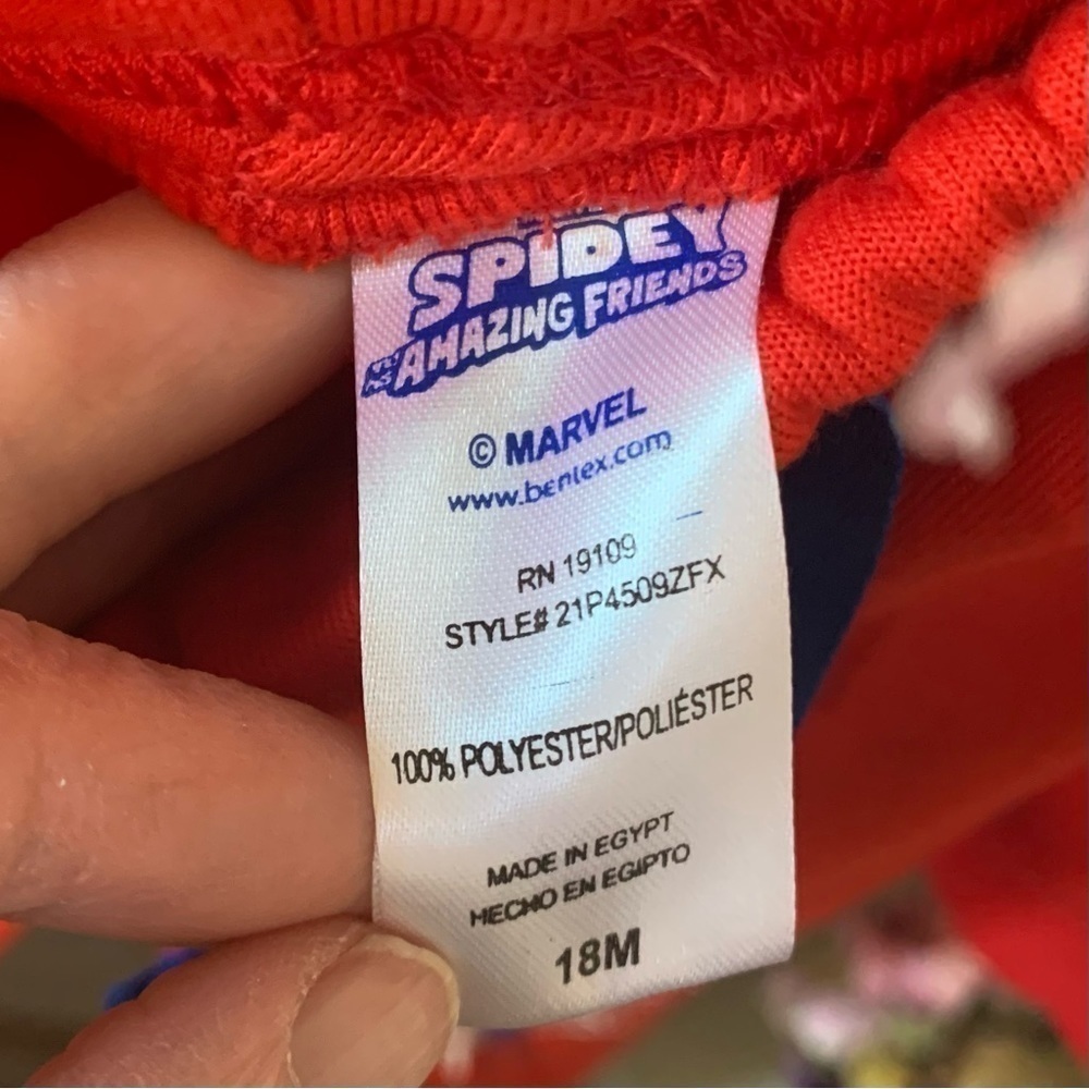 MARVEL Spider Man Comic Sweatshirt Jogger Pajama Set Fleece Crew Neck NWT - Picture 10 of 10